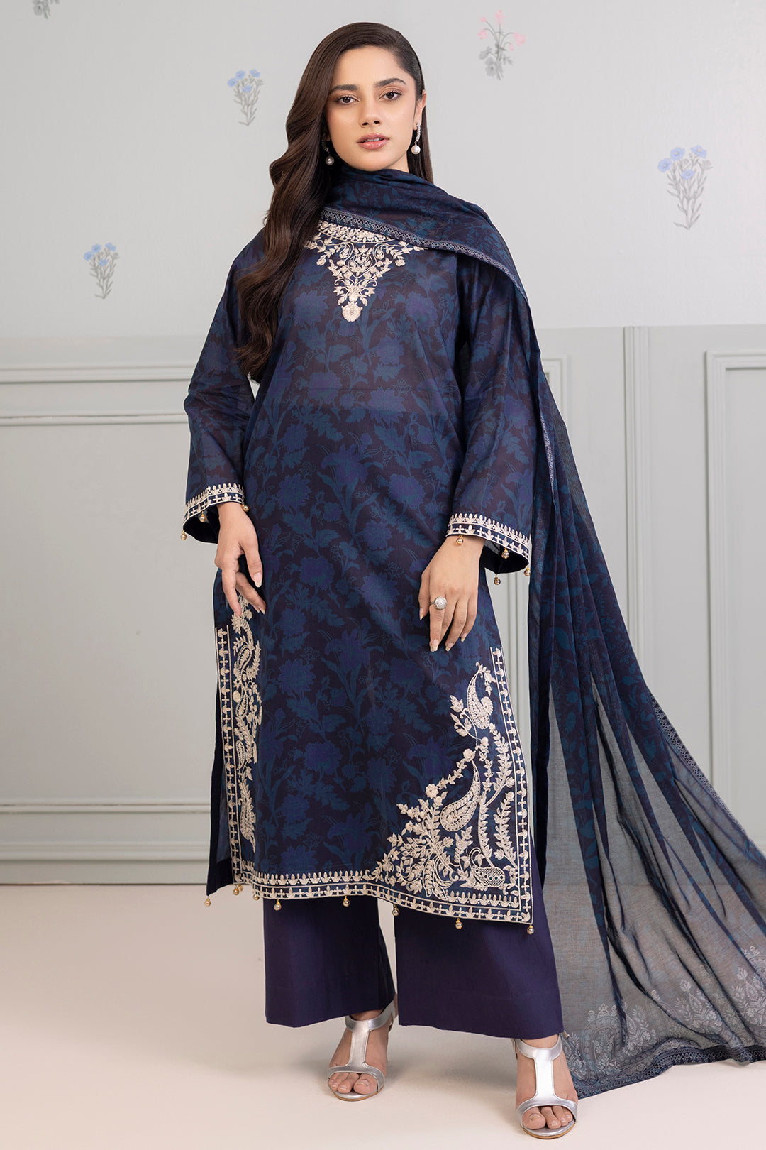 Embroidered Shirt Shalwar Dupatta - 0339