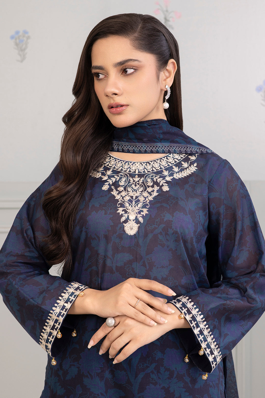 Embroidered Shirt Shalwar Dupatta - 0339