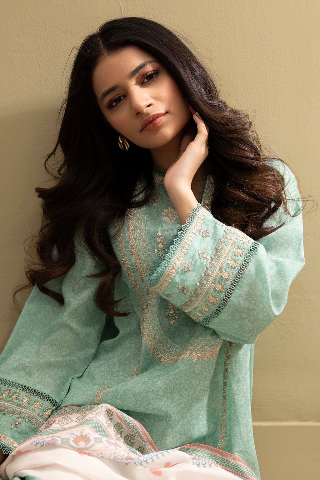 Embroidered Shirt Shalwar Dupatta - 0341