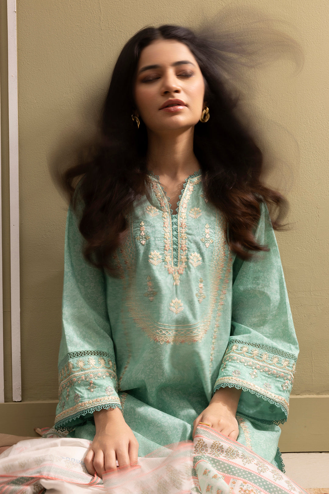 Embroidered Shirt Shalwar Dupatta - 0341