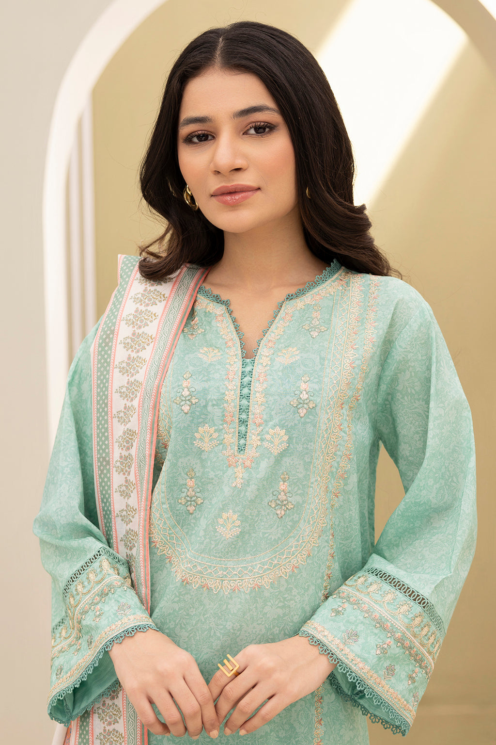 Embroidered Shirt Shalwar Dupatta - 0341