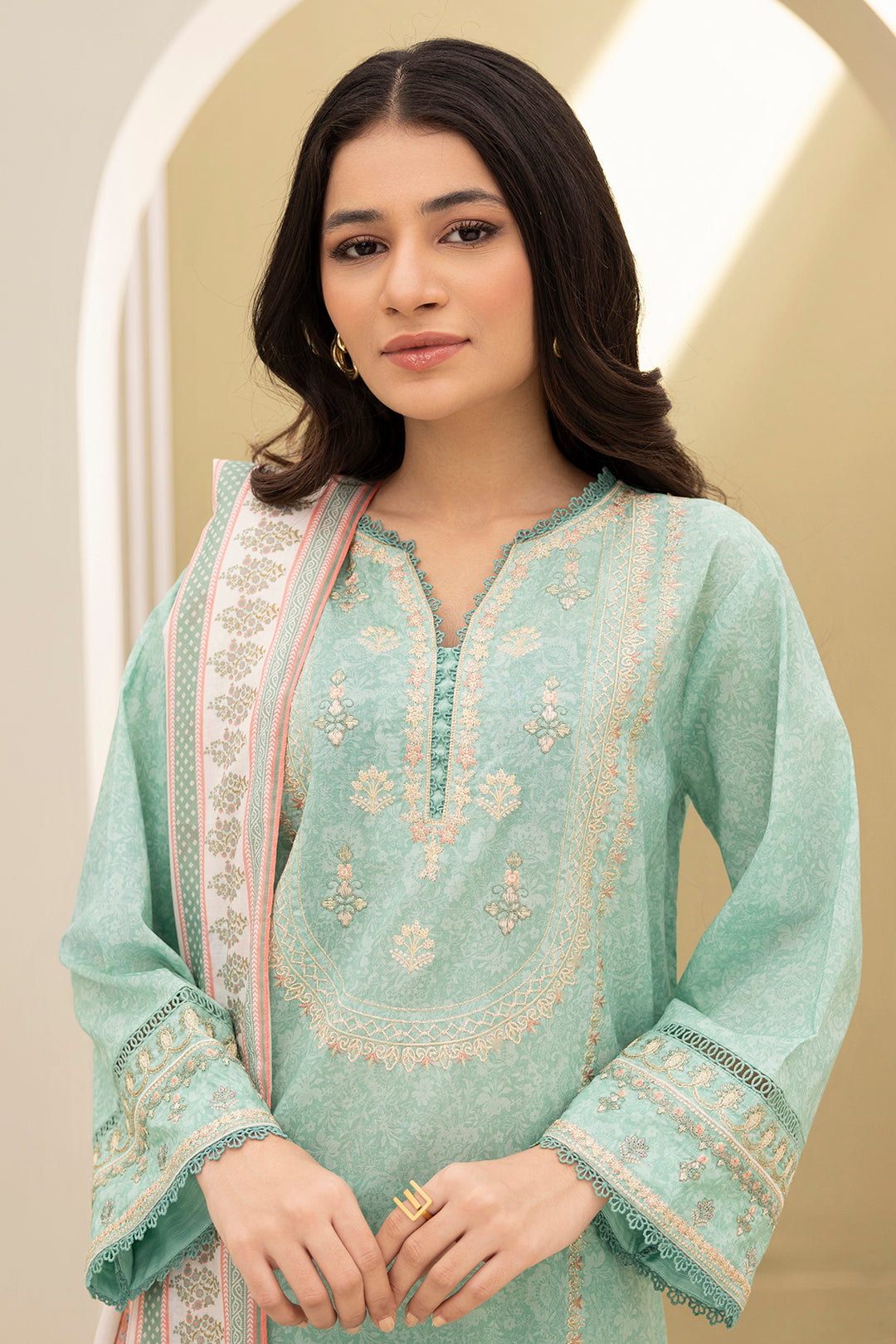 Embroidered Shirt Shalwar Dupatta - 0341