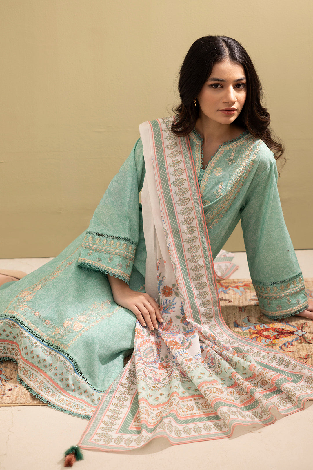 Embroidered Shirt Shalwar Dupatta - 0341