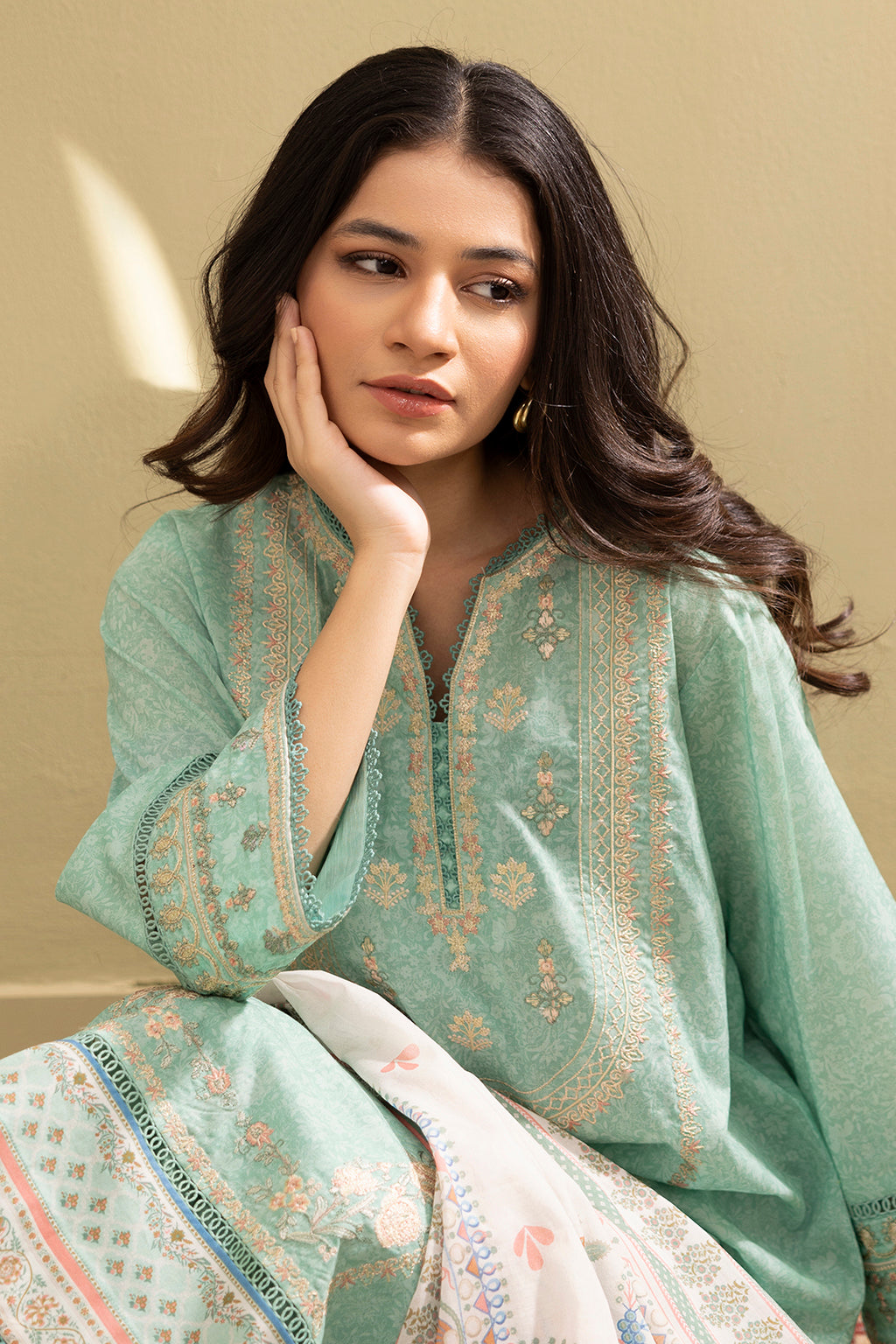Embroidered Shirt Shalwar Dupatta - 0341