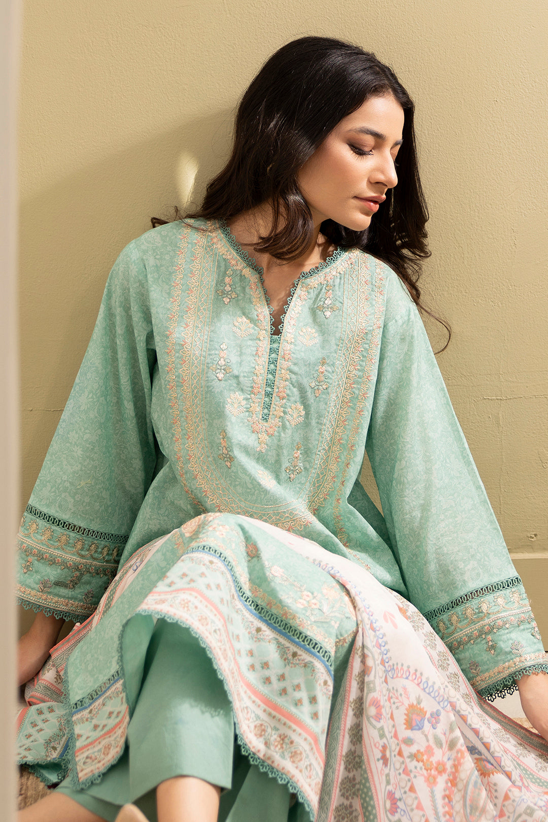 Embroidered Shirt Shalwar Dupatta - 0341