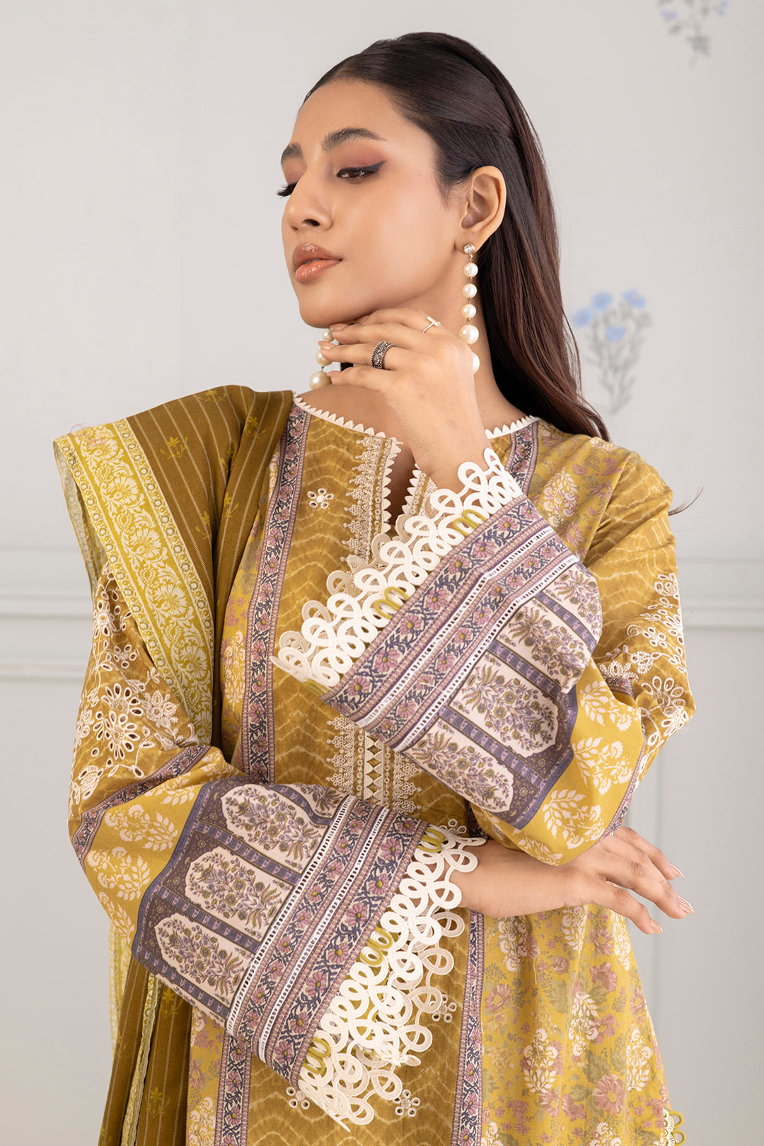 Embroidered Shirt Shalwar Dupatta - 0342