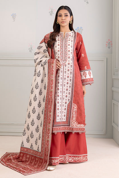 Embroidered Shirt Shalwar Dupatta - 0344