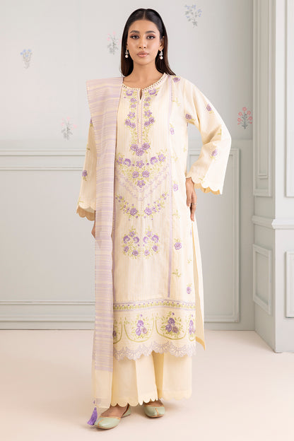 Embroidered Shirt Shalwar Dupatta - 0345