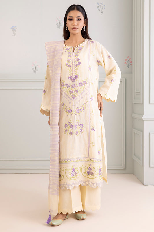Embroidered Shirt Shalwar Dupatta - 0345