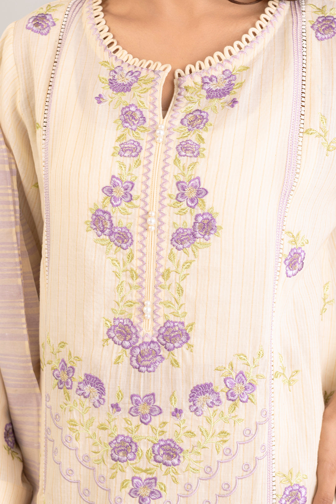 Embroidered Shirt Shalwar Dupatta - 0345