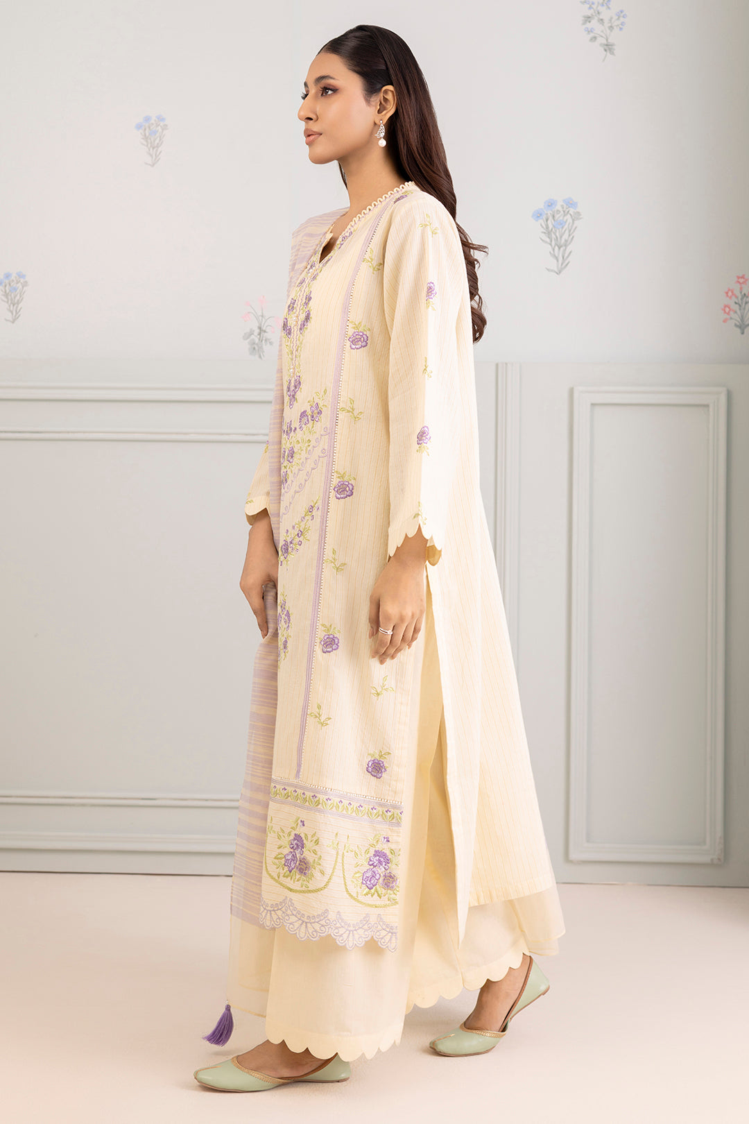 Embroidered Shirt Shalwar Dupatta - 0345