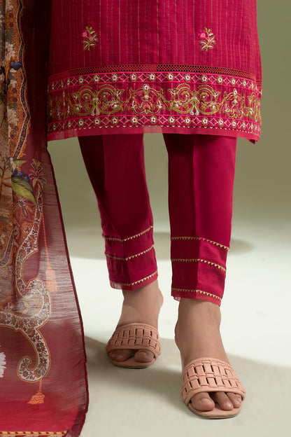Embroidered Shirt Shalwar Dupatta - 0346