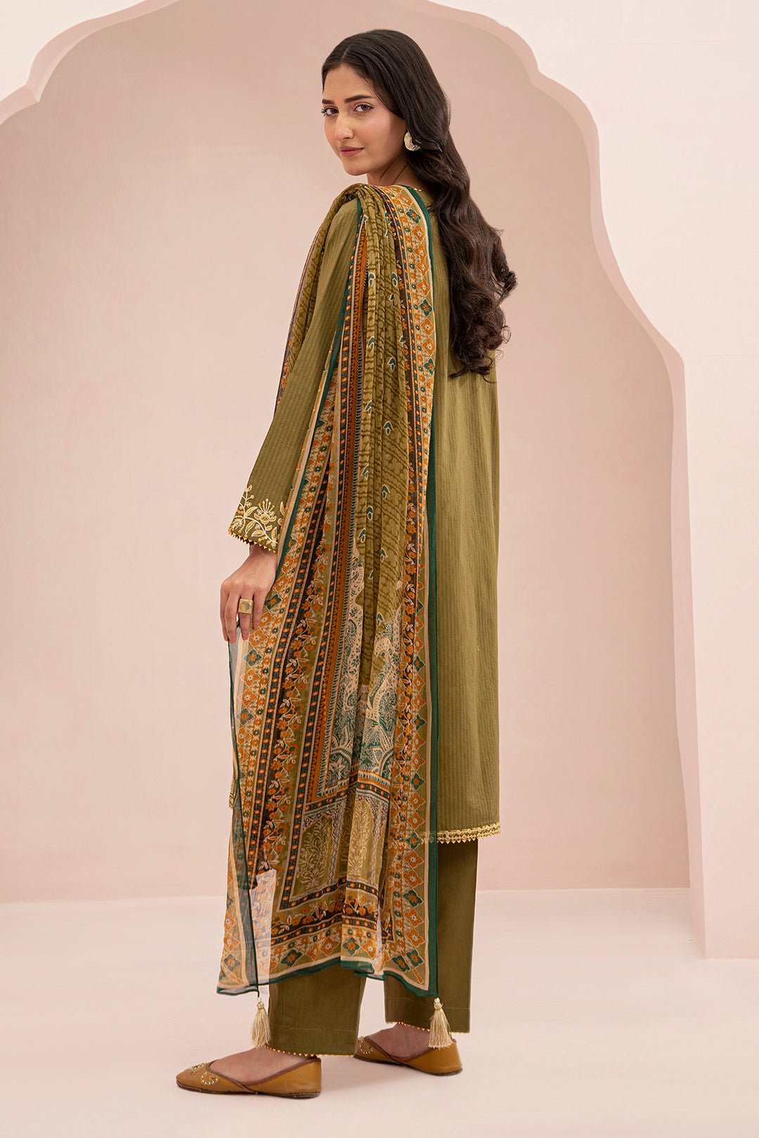 Embroidered Shirt Shalwar Dupatta - 0347