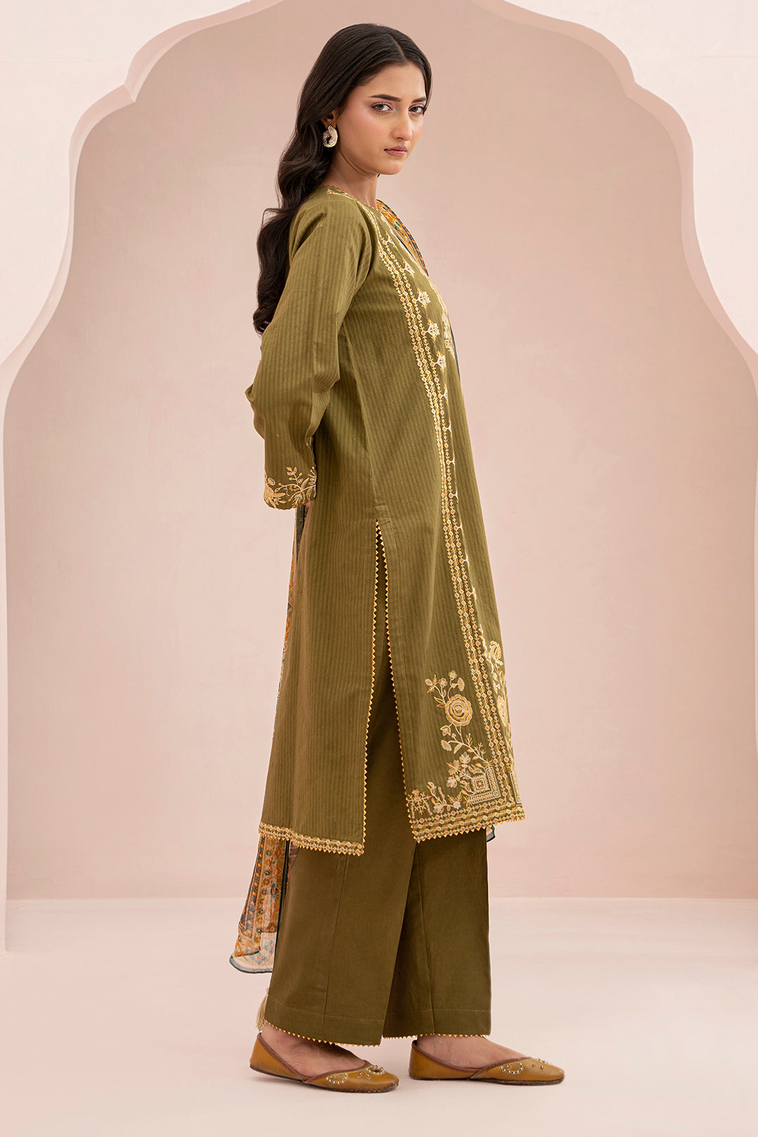 Embroidered Shirt Shalwar Dupatta - 0347