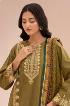 Embroidered Shirt Shalwar Dupatta - 0347