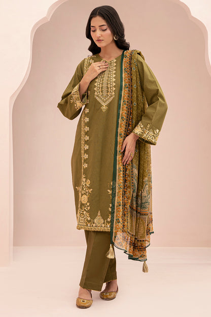 Embroidered Shirt Shalwar Dupatta - 0347
