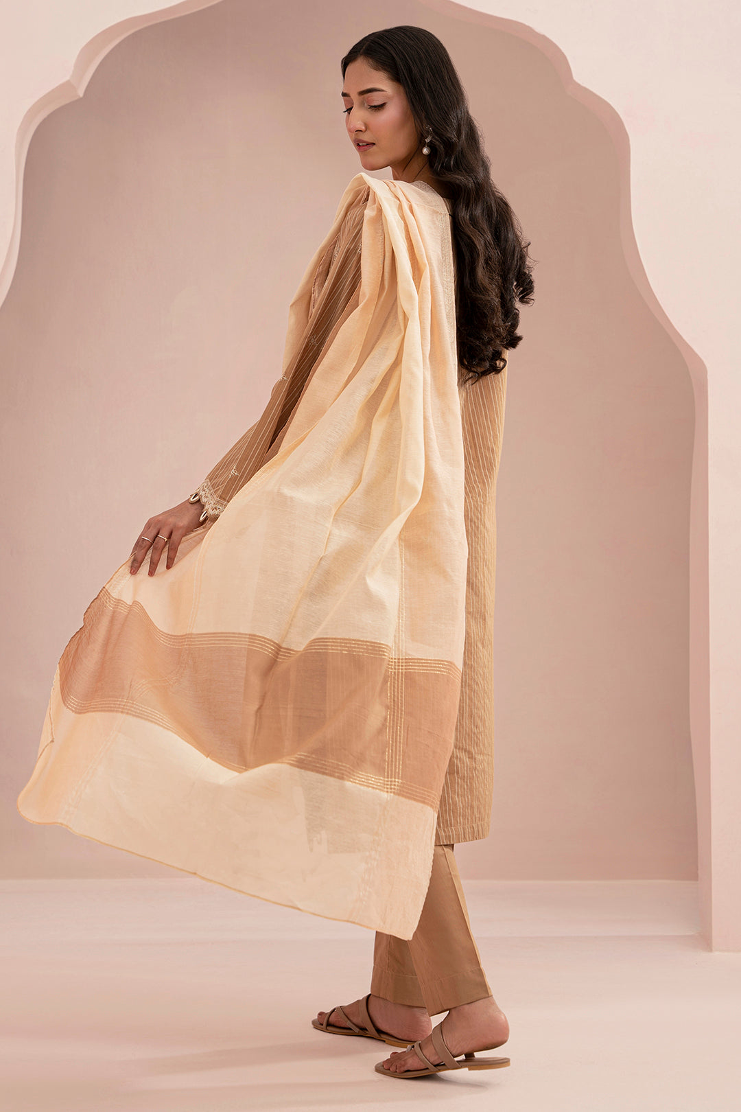 Embroidered Shirt Shalwar Dupatta - 0348