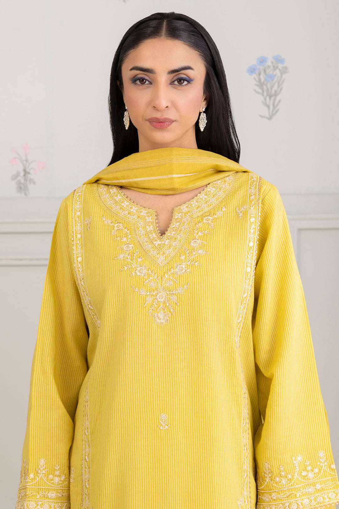 Embroidered Shirt Shalwar Dupatta - 0349