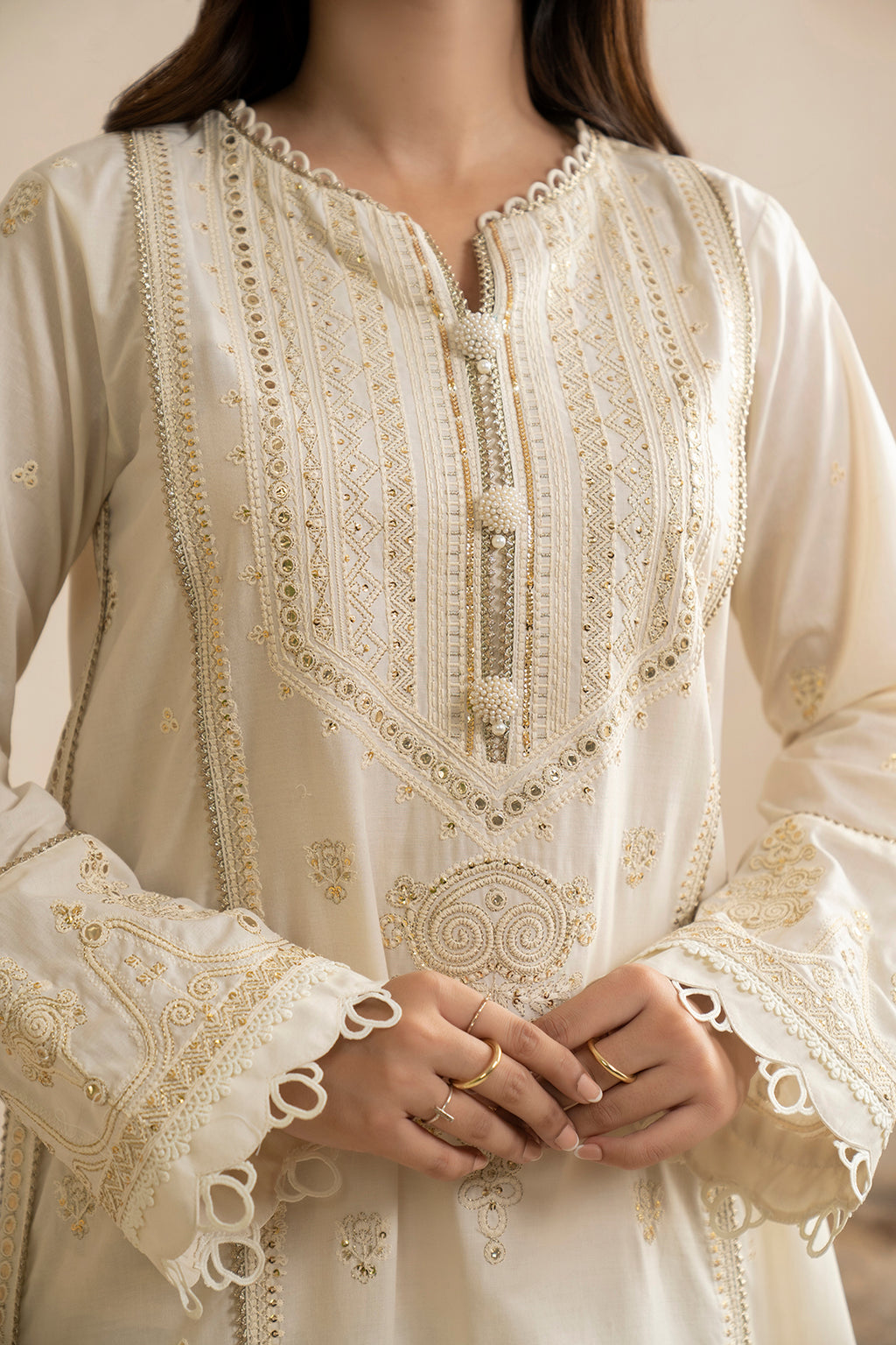 Embroidered Shirt Shalwar Dupatta - 0351