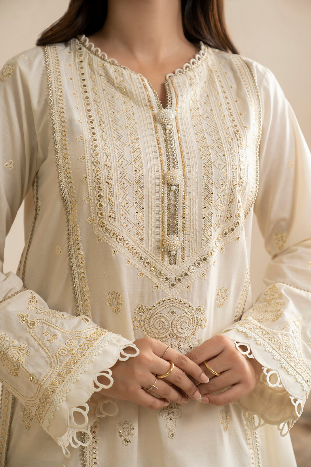 Embroidered Shirt Shalwar Dupatta - 0351