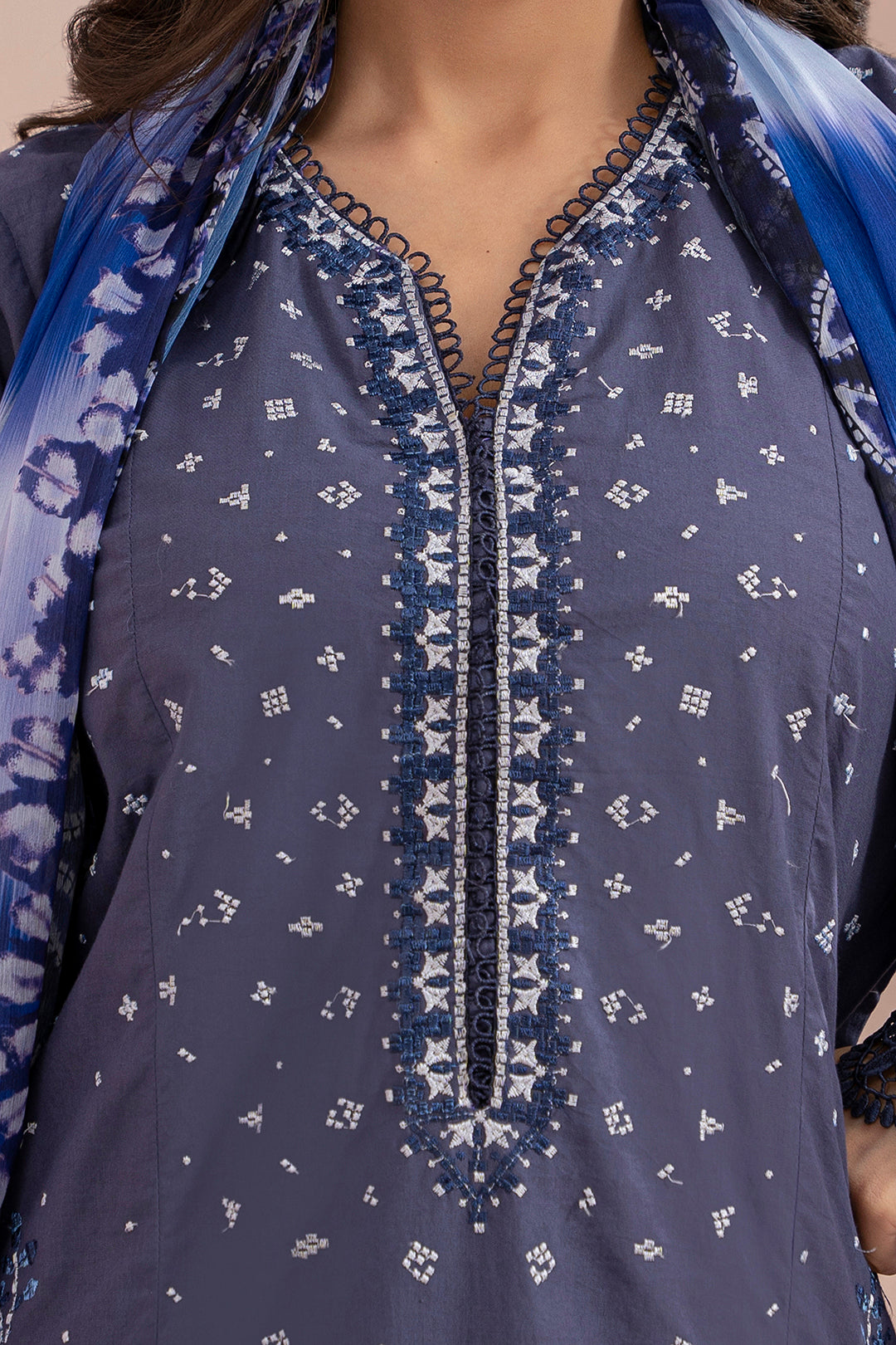 Embroidered Shirt Shalwar Dupatta - 0352