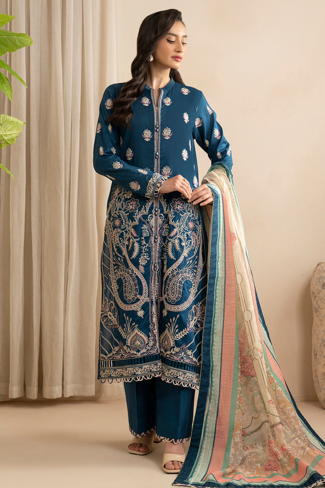 Embroidered Shirt Shalwar Dupatta - 0353