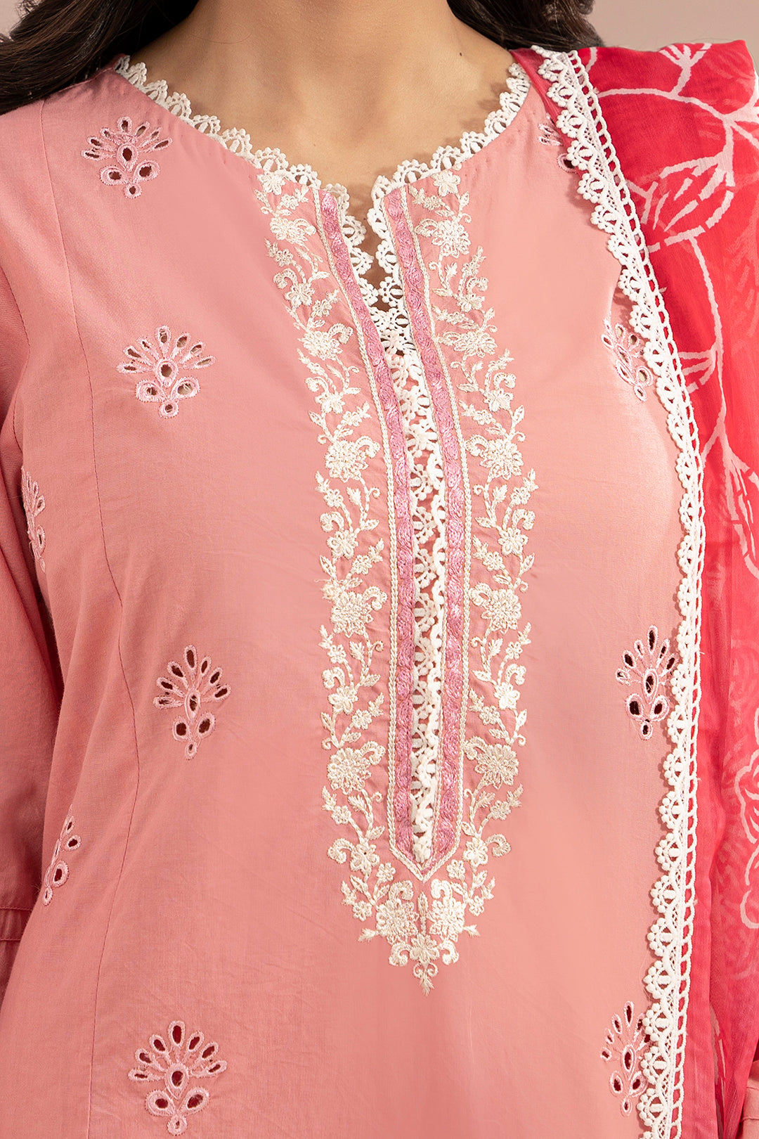 Embroidered Shirt Shalwar Dupatta - 0356