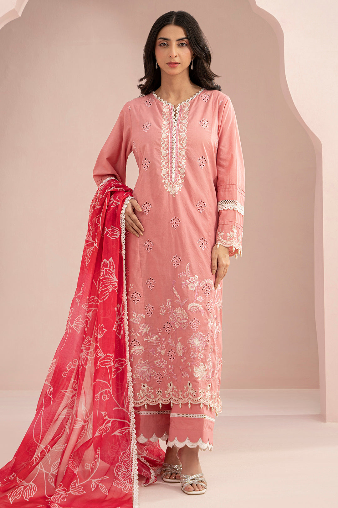 Embroidered Shirt Shalwar Dupatta - 0356