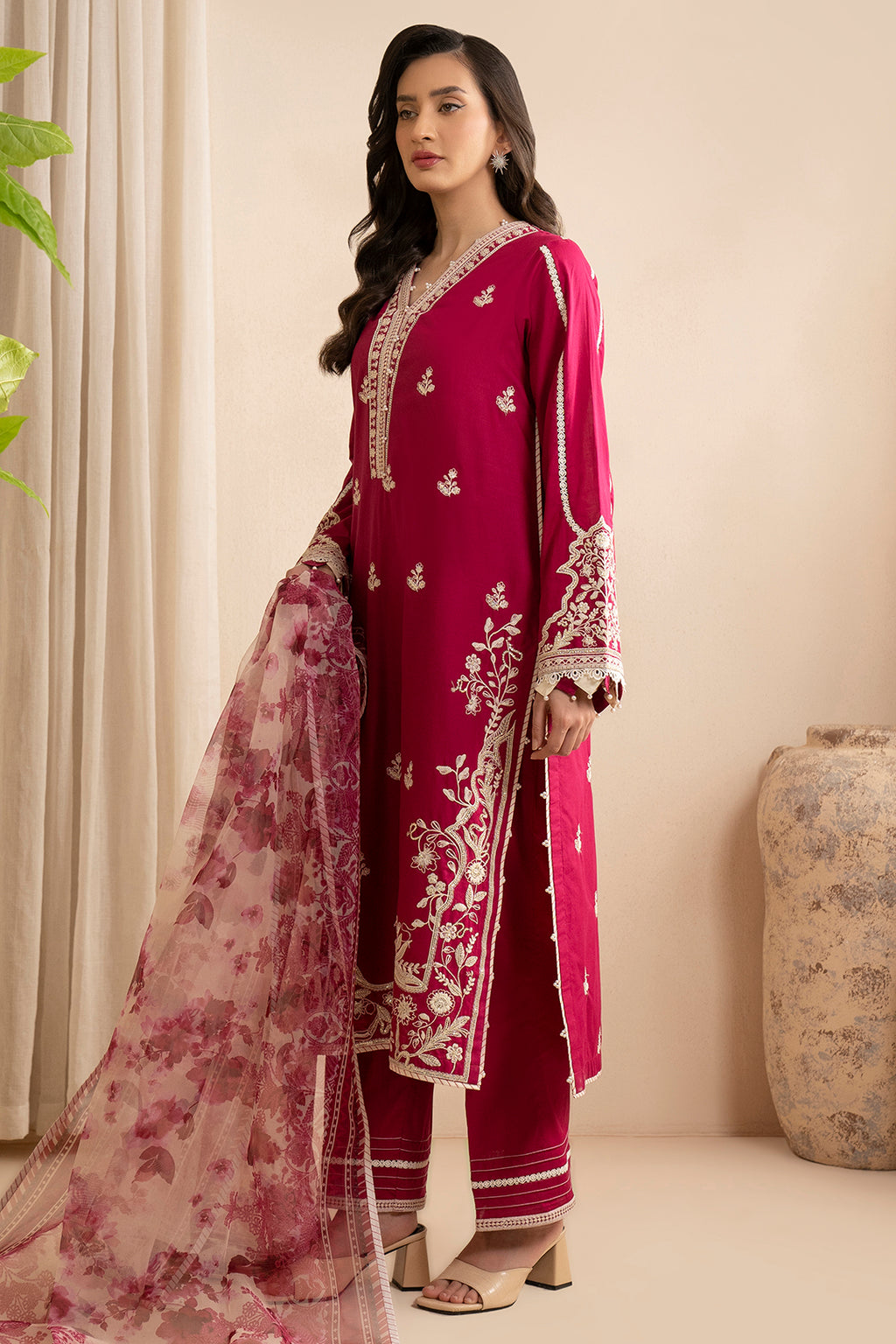 Embroidered Shirt Shalwar Dupatta - 0359