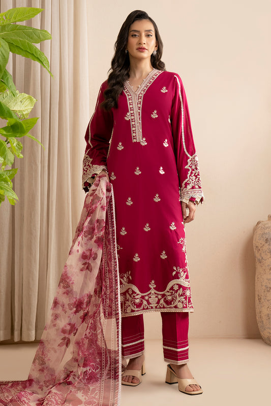 Embroidered Shirt Shalwar Dupatta - 0359