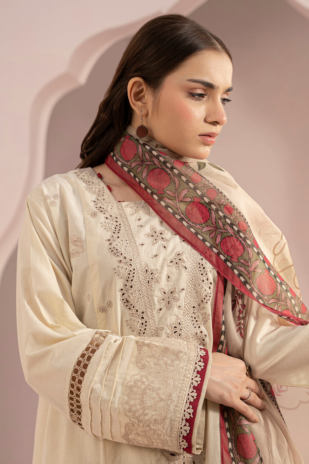 Embroidered Shirt Shalwar Dupatta - 0360