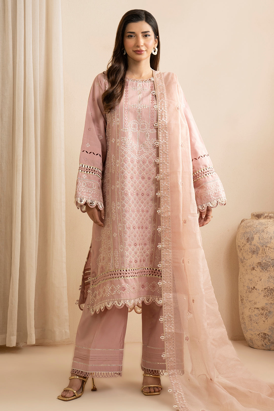 Embroidered Shirt Shalwar Dupatta - 0361