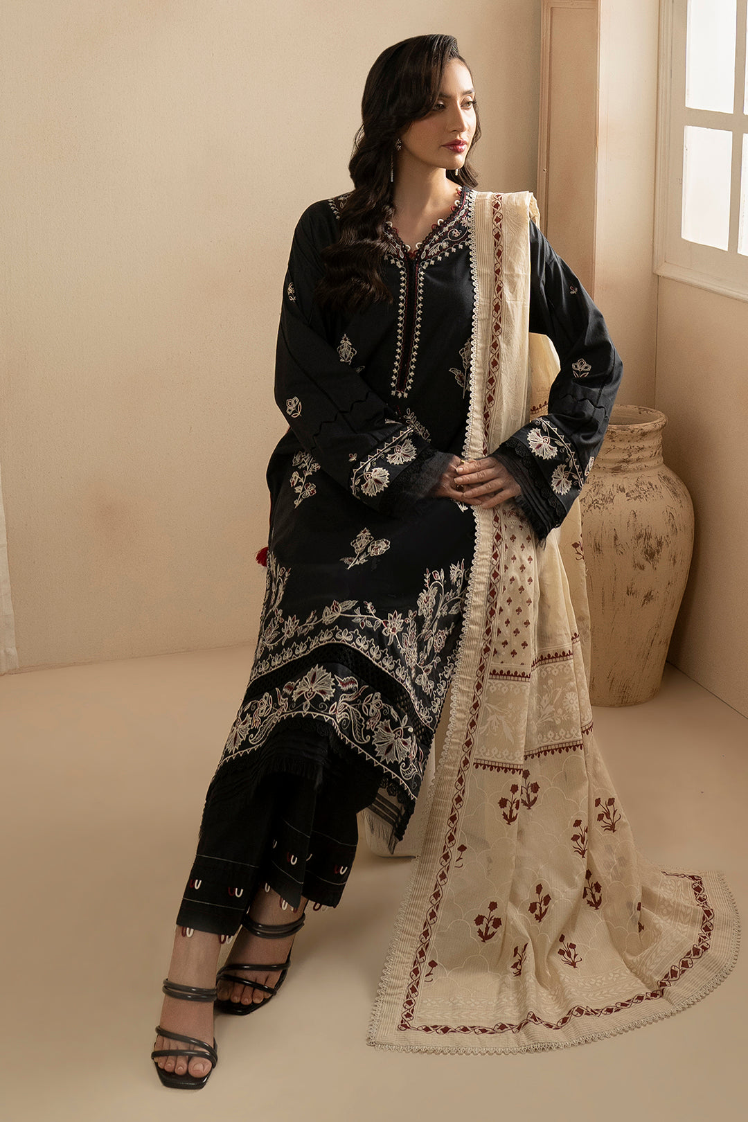 Embroidered Shirt Shalwar Dupatta - 0362