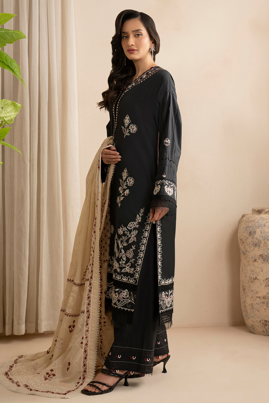 Embroidered Shirt Shalwar Dupatta - 0362