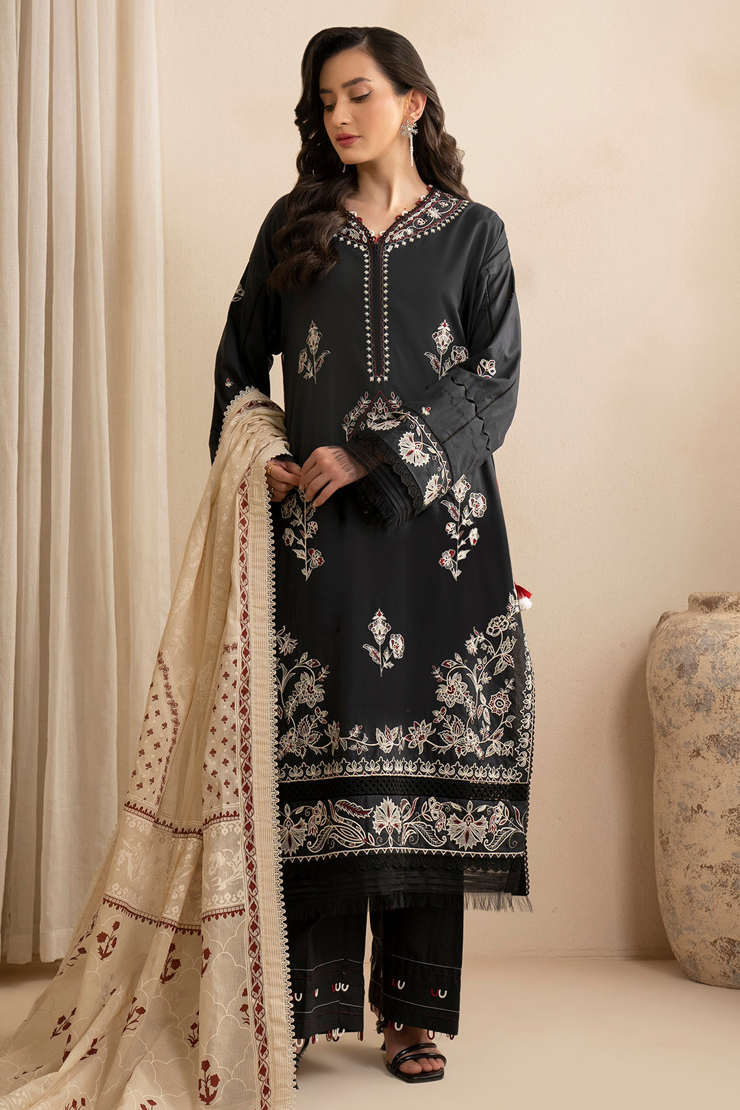 Embroidered Shirt Shalwar Dupatta - 0362
