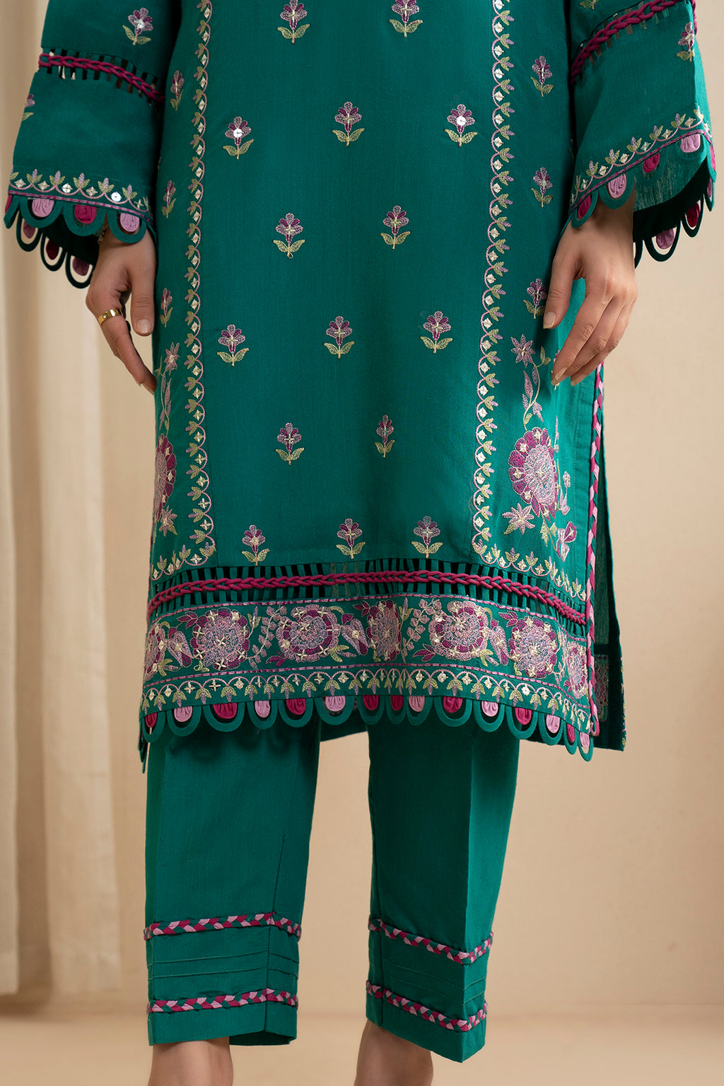 Embroidered Shirt Shalwar Dupatta - 0363