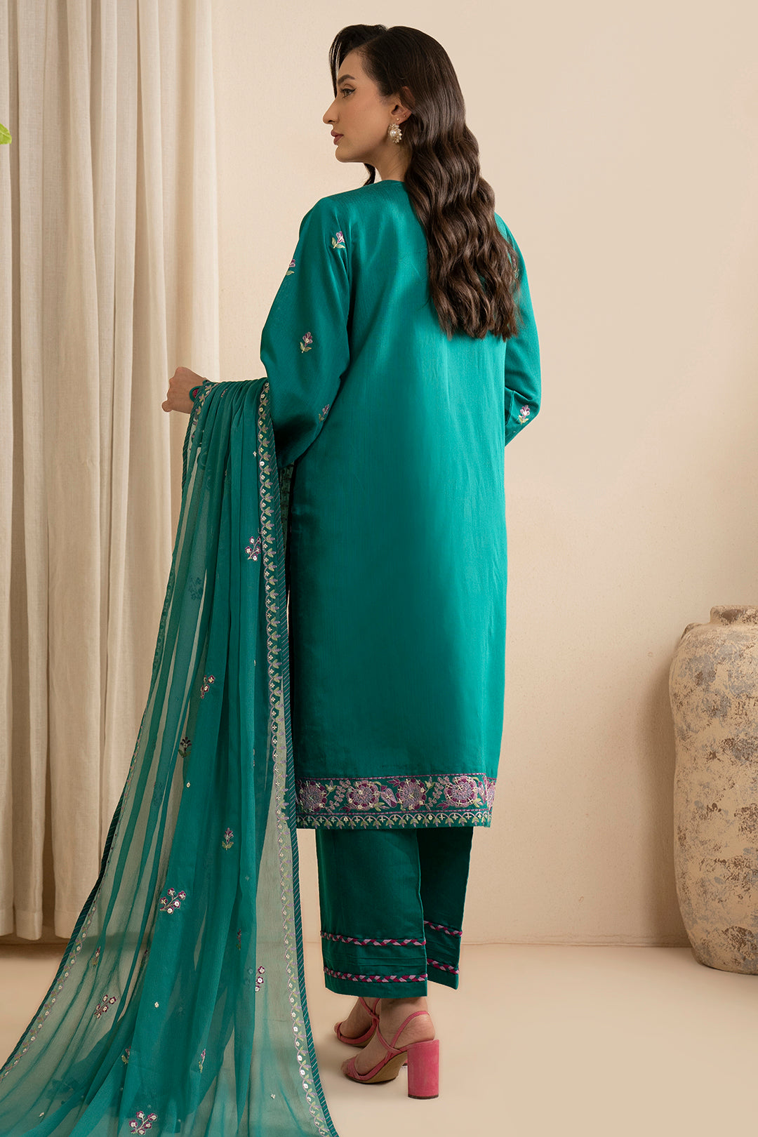 Embroidered Shirt Shalwar Dupatta - 0363