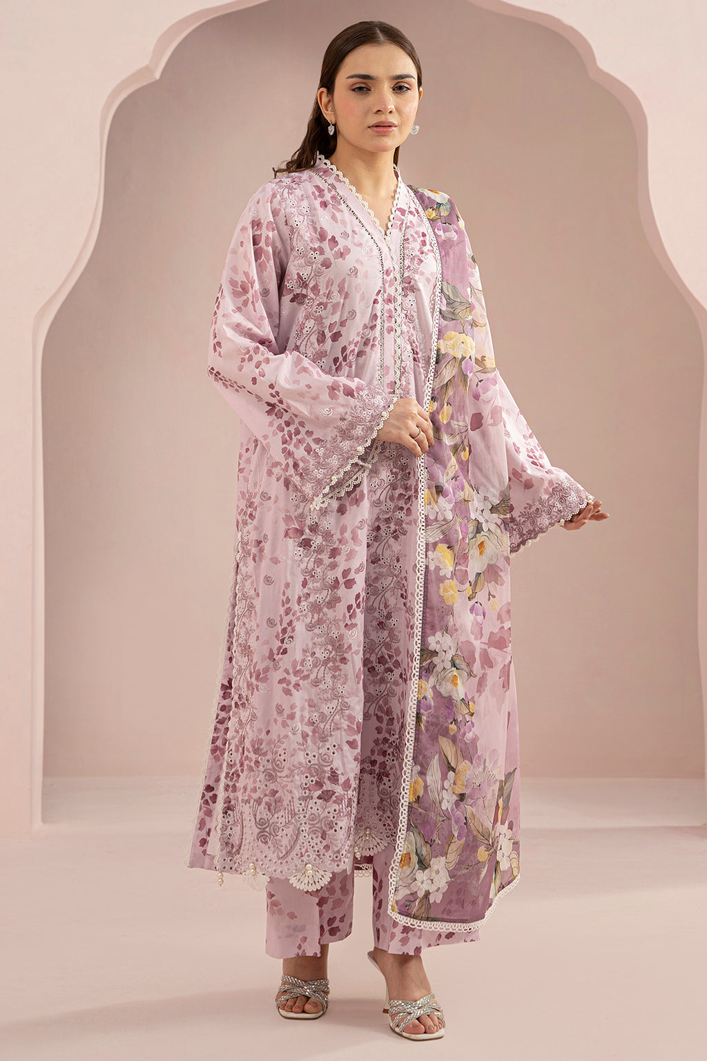 Embroidered Shirt Shalwar Dupatta - 0365