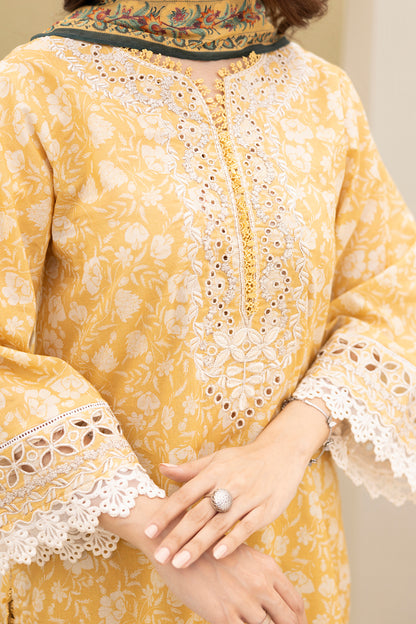 Embroidered Shirt Shalwar Dupatta - 0398