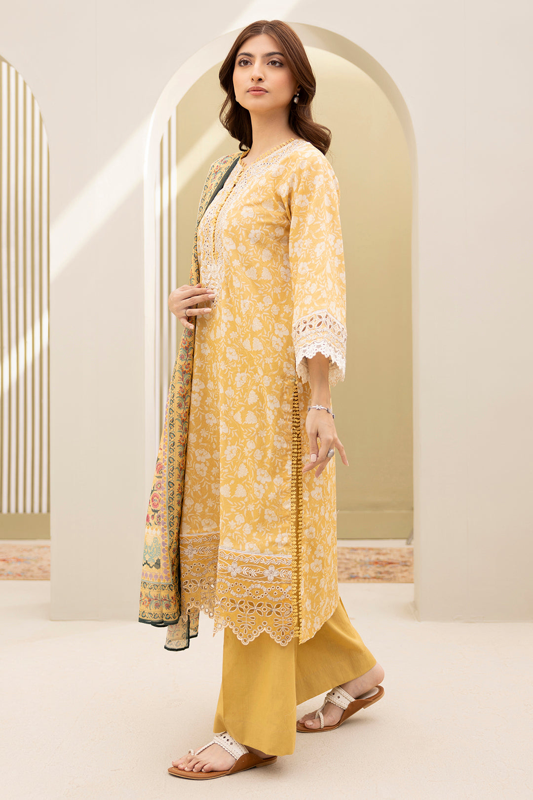 Embroidered Shirt Shalwar Dupatta - 0398