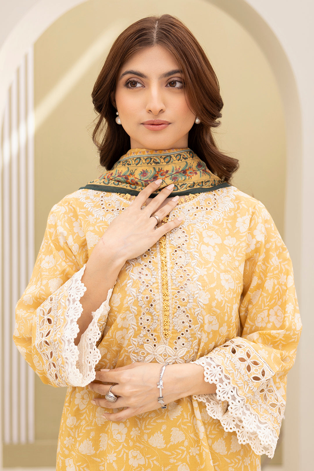 Embroidered Shirt Shalwar Dupatta - 0398