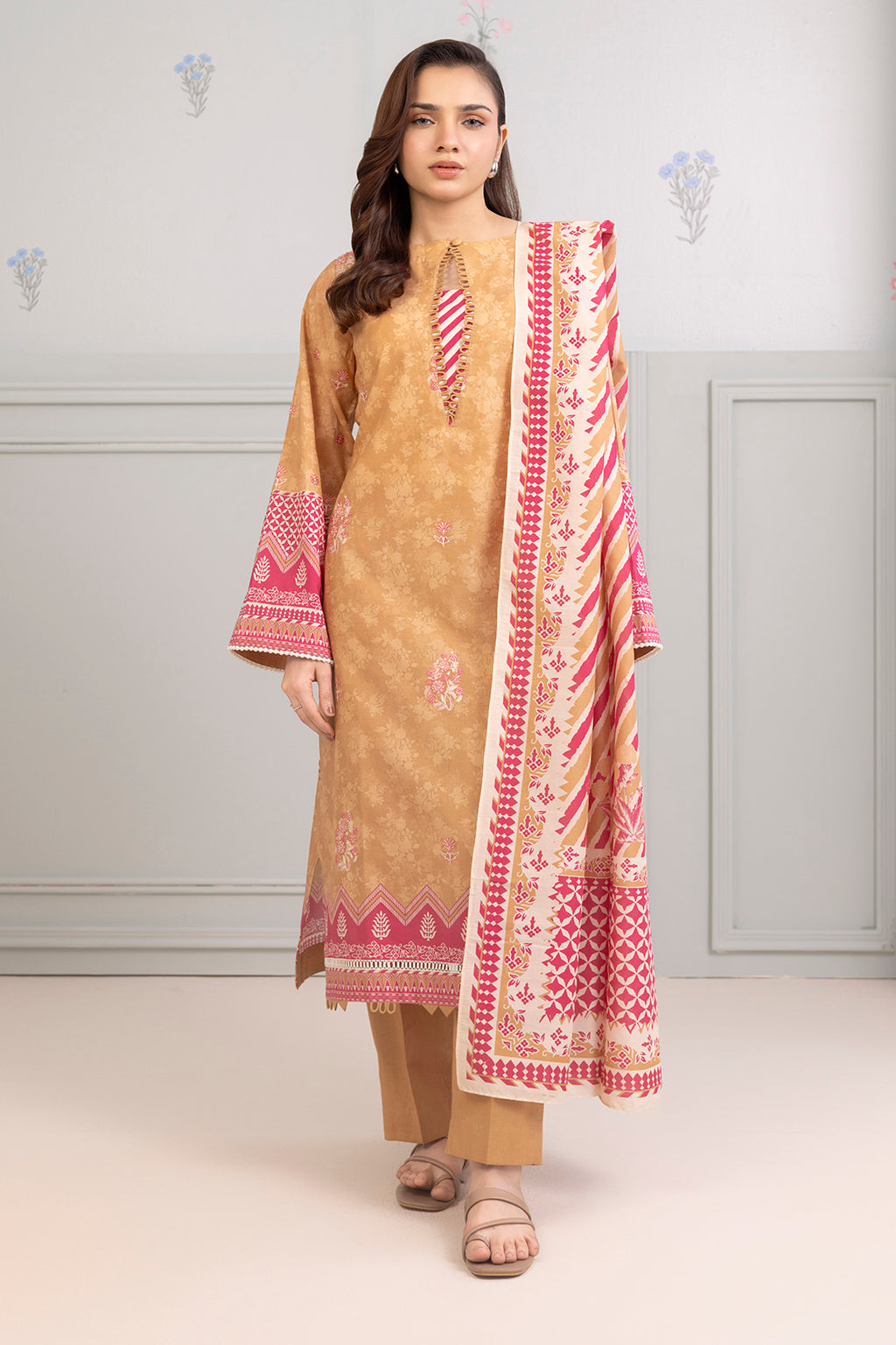 Embroidered Shirt Shalwar Dupatta - 0401