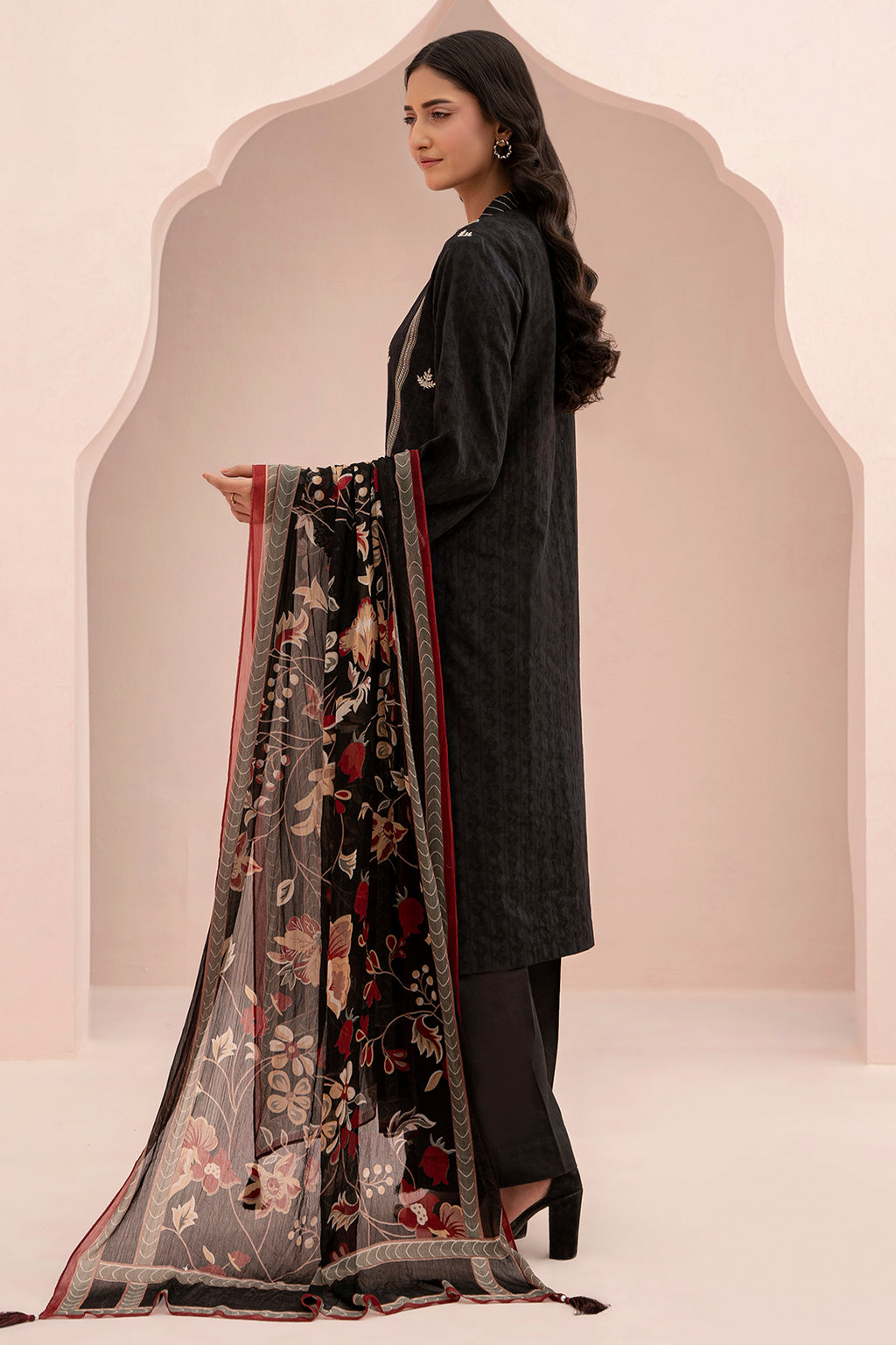 Embroidered Shirt Shalwar Dupatta - 0402