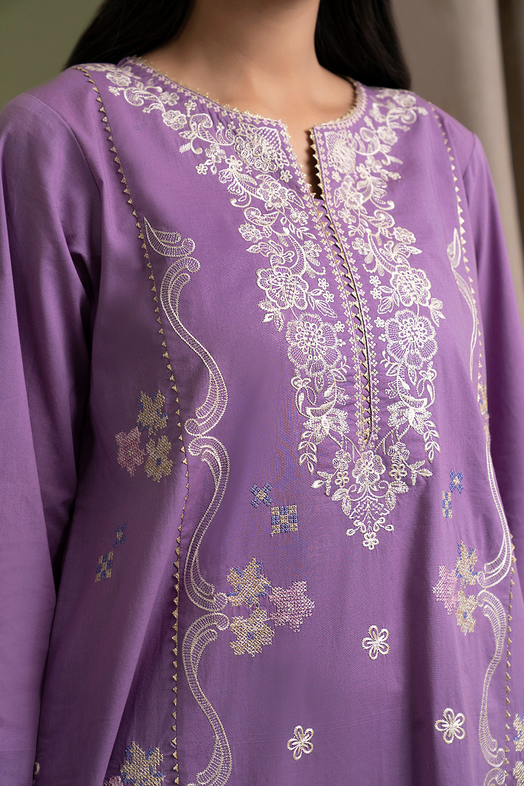 Embroidered Shirt Shalwar Dupatta - 0404