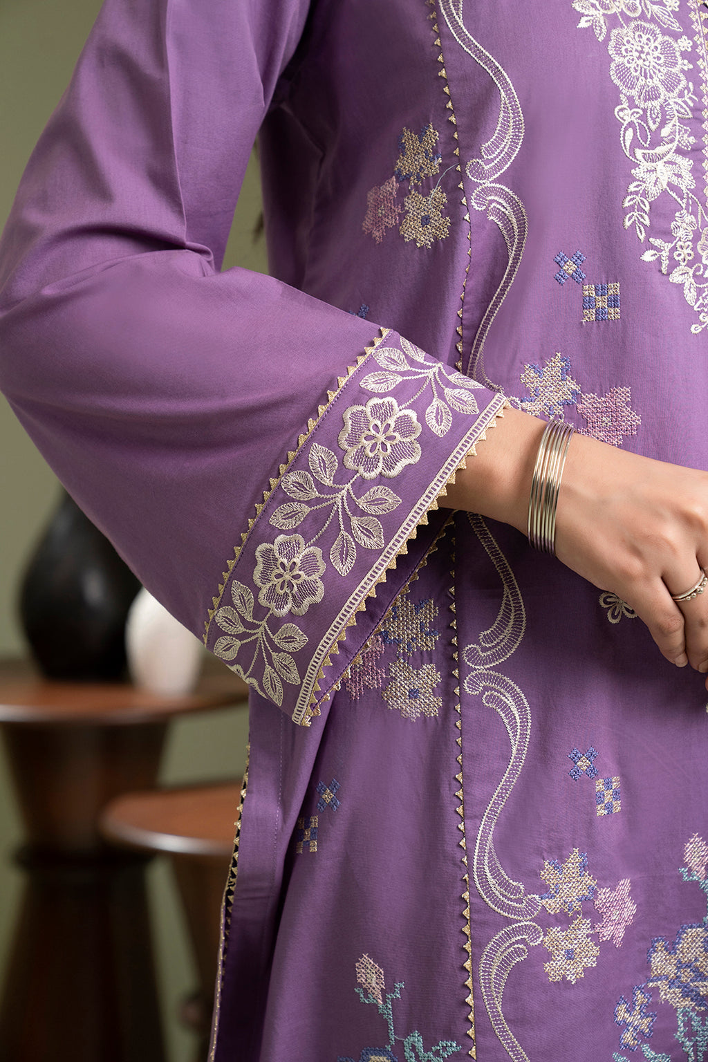 Embroidered Shirt Shalwar Dupatta - 0404