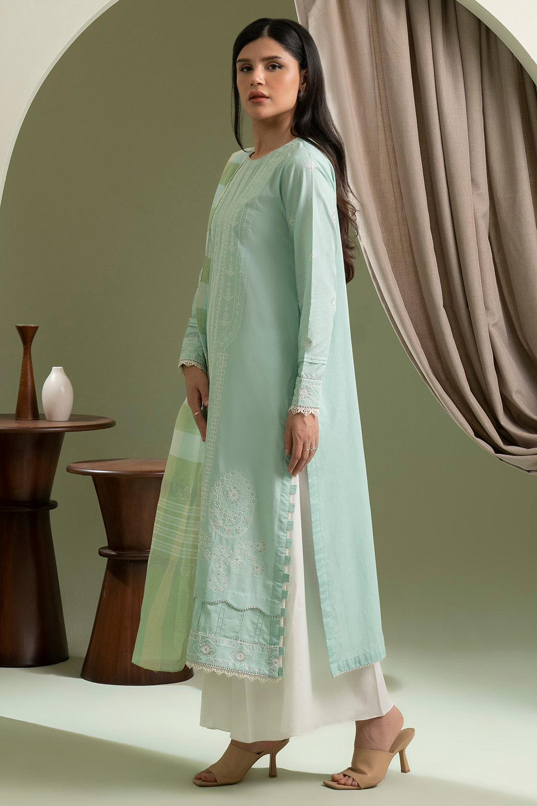 Embroidered Shirt Shalwar Dupatta - 0405