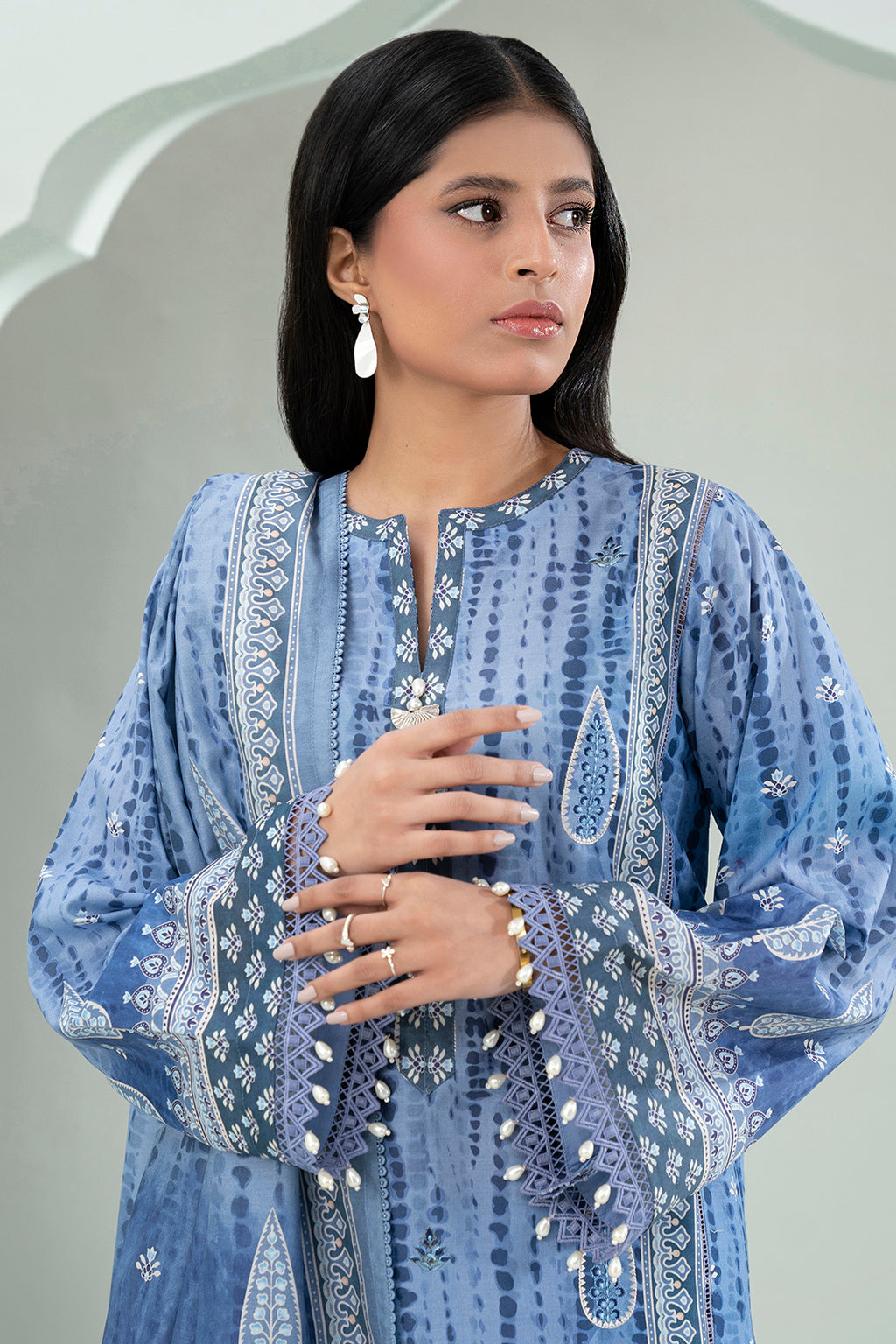 Embroidered Shirt Shalwar Dupatta - 0456