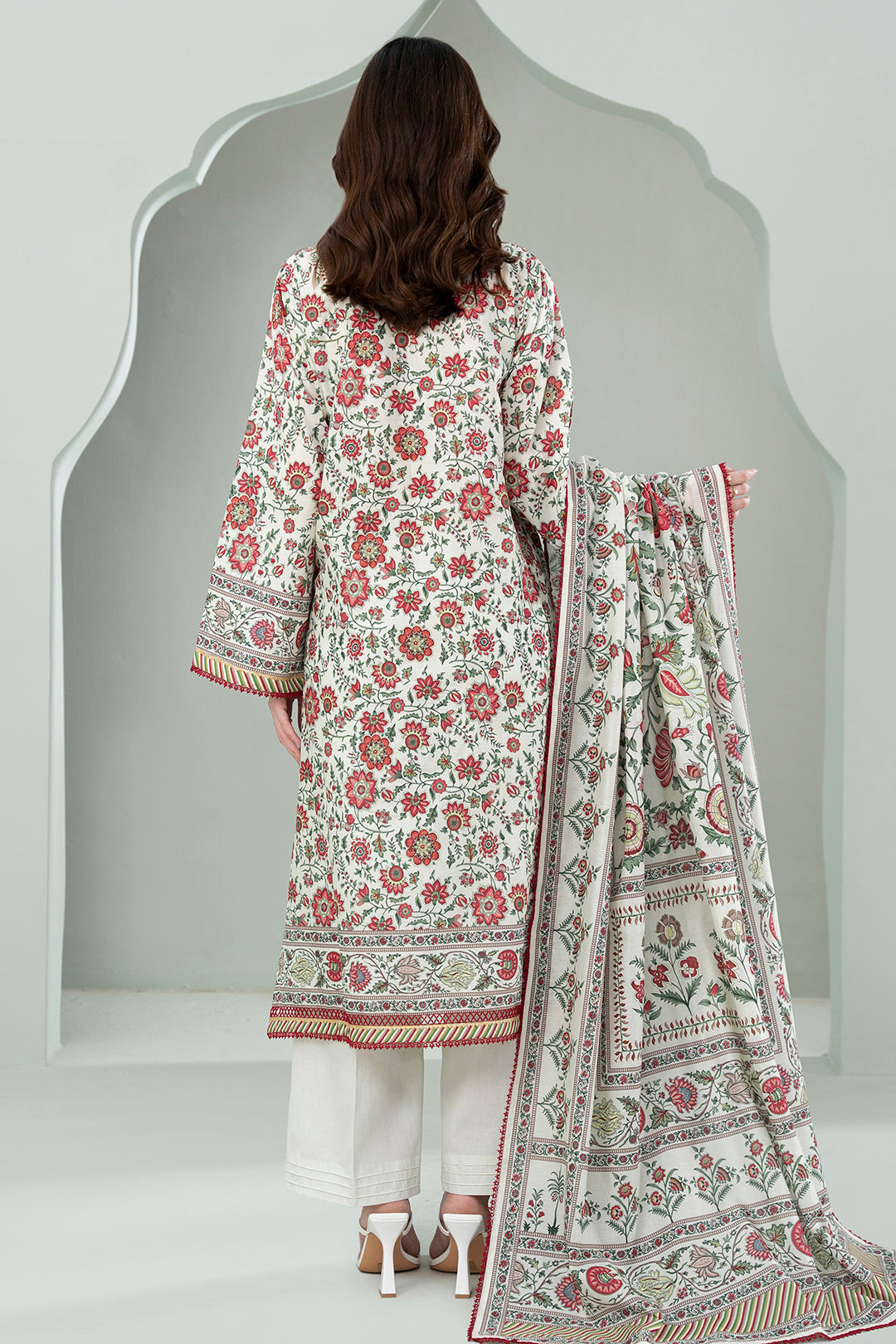 Embroidered Shirt Shalwar Dupatta - 0458