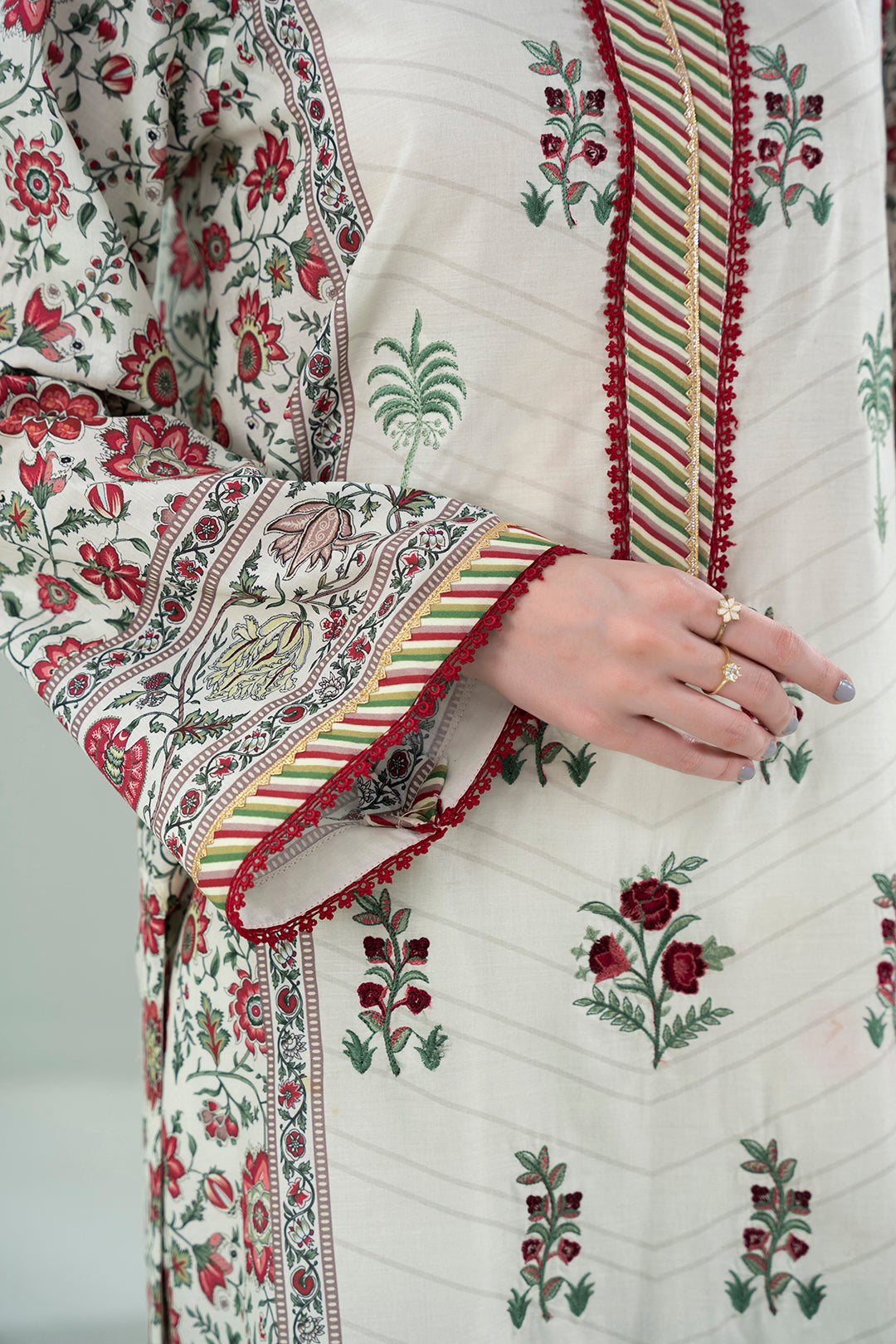 Embroidered Shirt Shalwar Dupatta - 0458