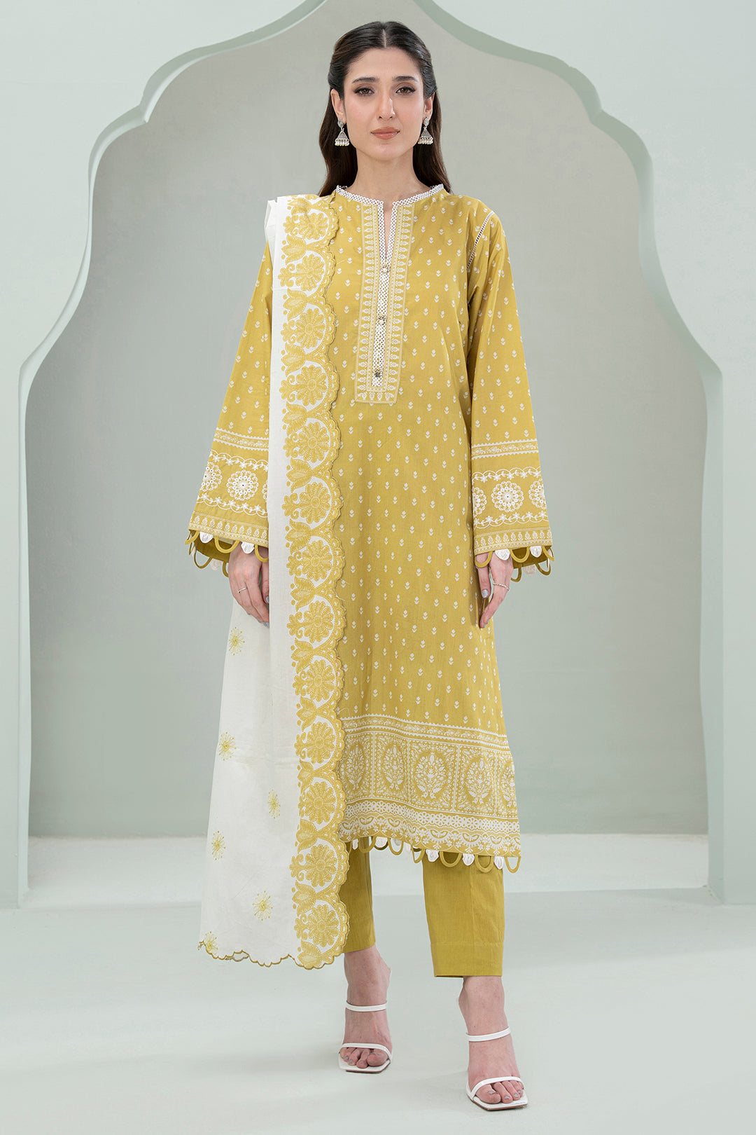 Embroidered Shirt Shalwar Dupatta - 0459